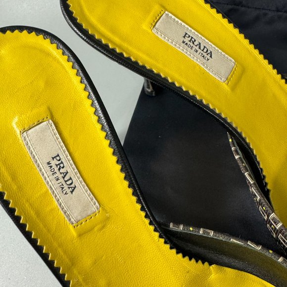 Authentic PRADA Flower Kimono Pointed Mules, Size 37 - Picture 10 of 14